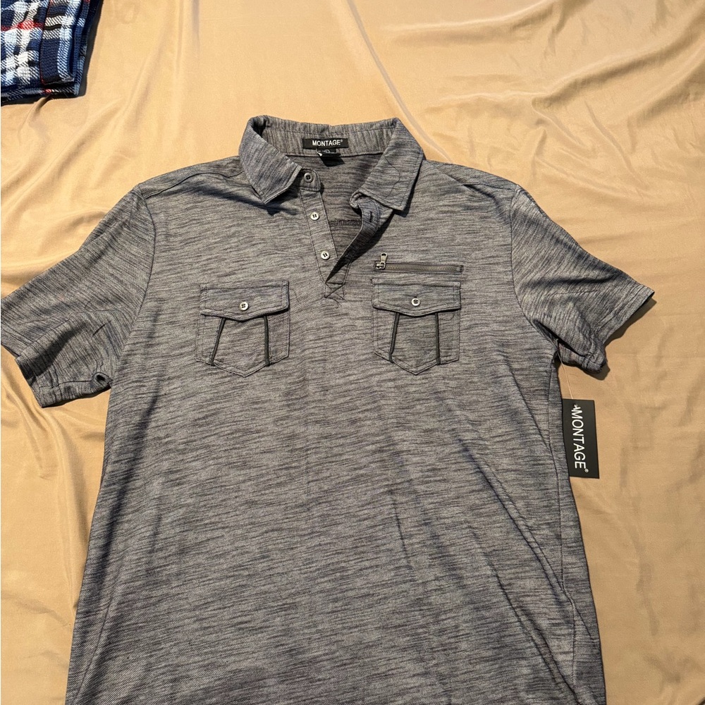 Montage Charcoal Men's Polo Shirt